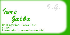 imre galba business card